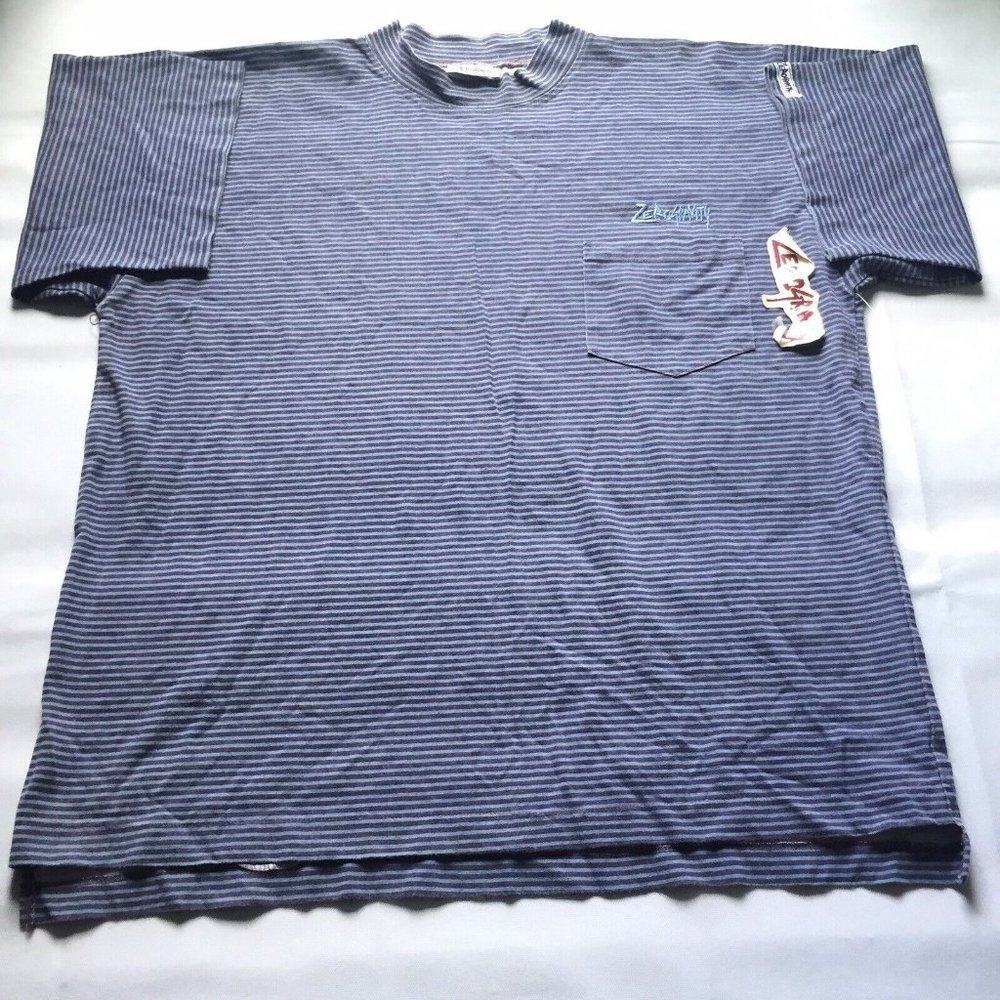 NWT Zero Gravity Deadstock Single Stiched Tee Striped Sz XL Made In USA